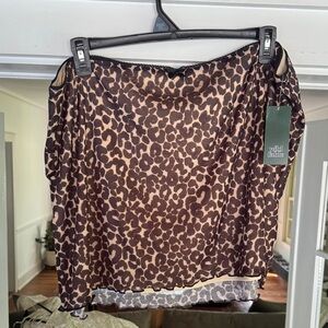 Wild Fable Brown Animal Print Mini Skirt